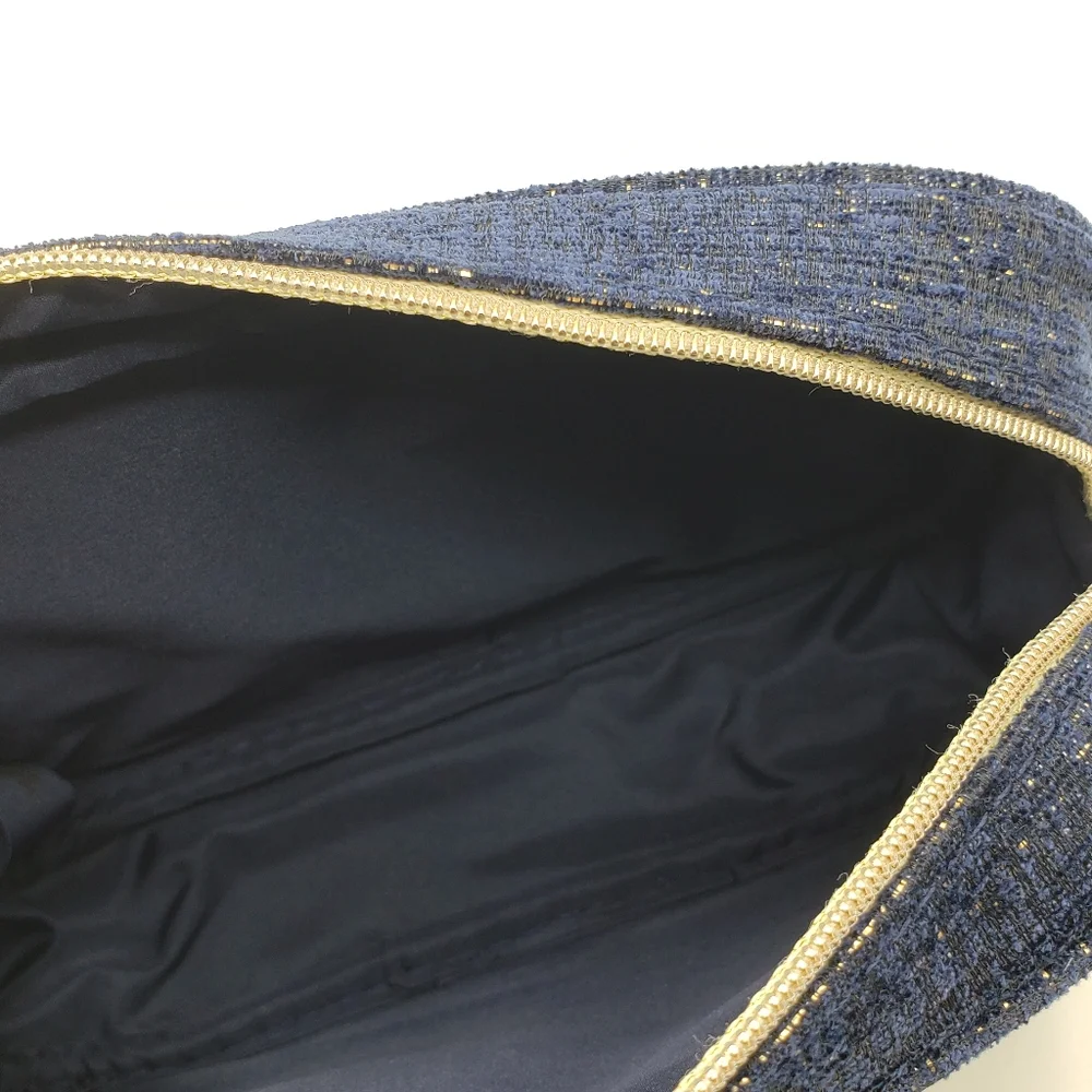 Authentic Chanel cosmetic bag blue